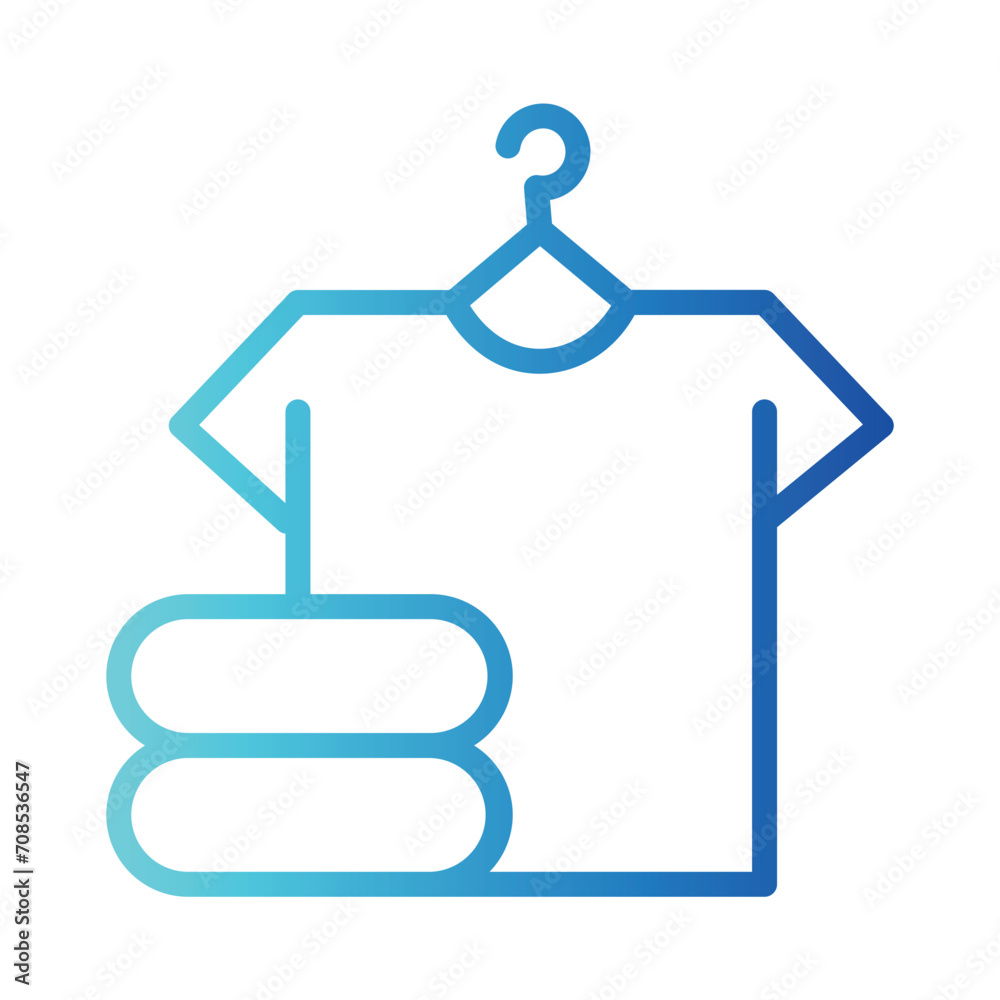 Clothes Dry Laundry Gradient Outline Icon Clothes Dry Laundry Gradient Outline Icon