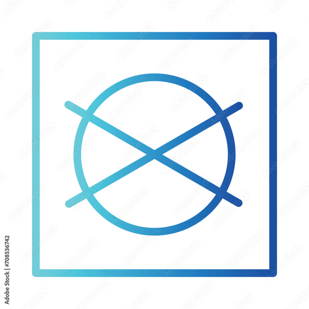 Not Washing Laundry Gradient Outline Icon Not Washing Laundry Gradient Outline Icon