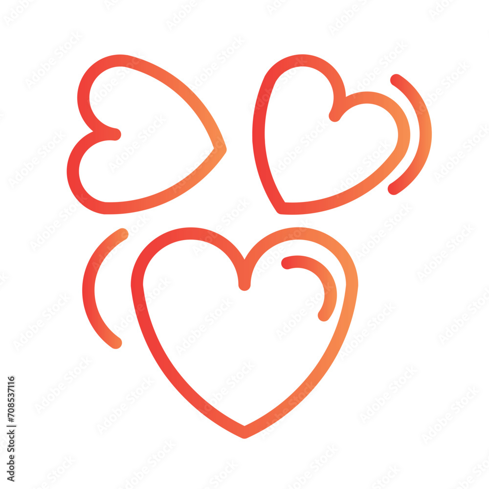 Affection Border Frame Gradient Outline Icon Affection Border Frame Gradient Outline Icon