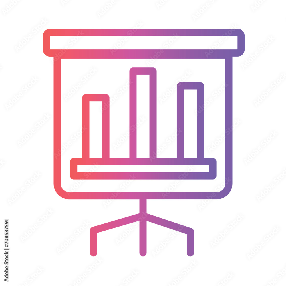 Chart Diagram Graph Gradient Outline Icon Chart Diagram Graph Gradient Outline Icon