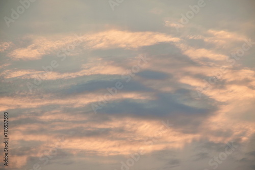 cloud spreading on twilight sunset sky in evening 