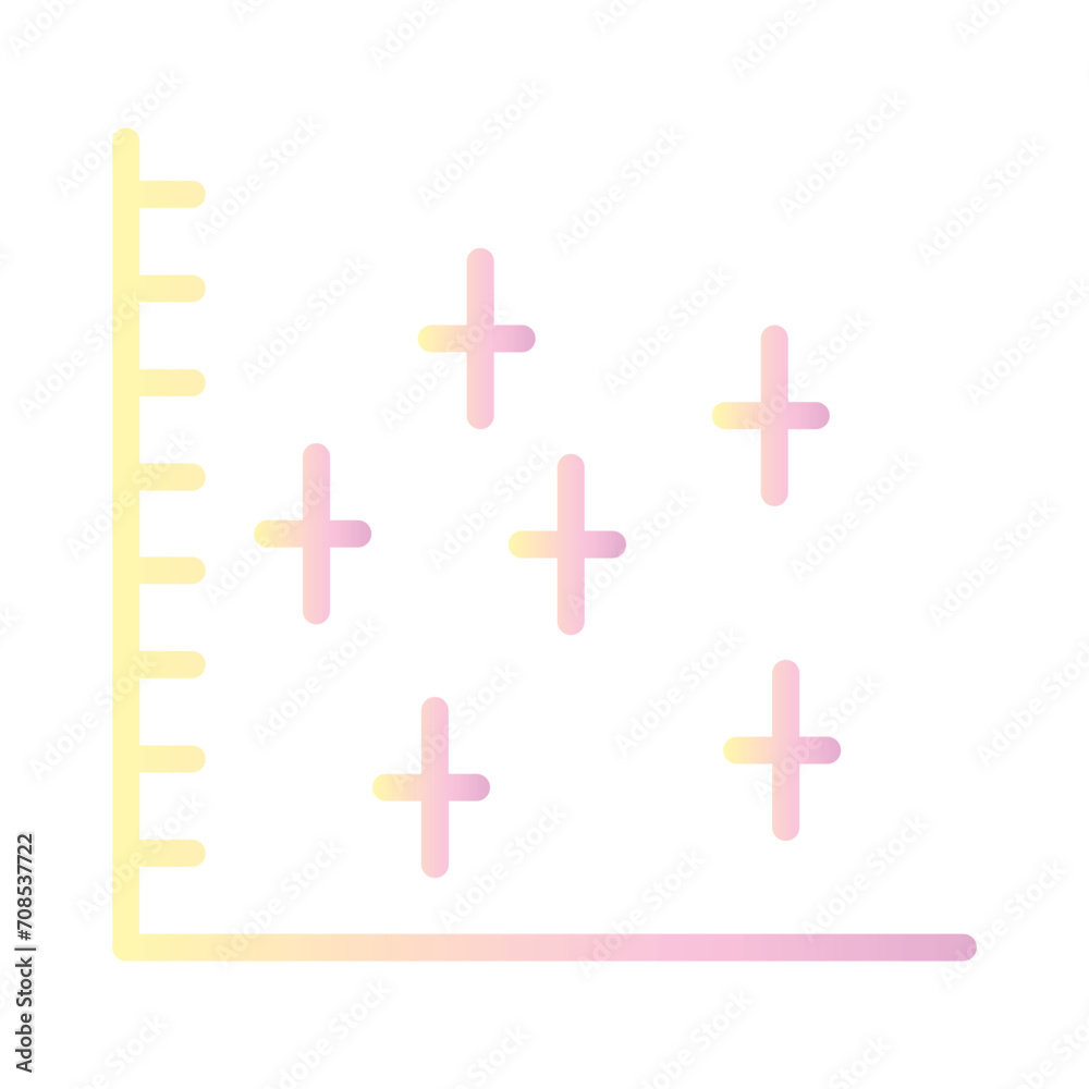 Fototapeta premium Data Finance Line Gradient Outline Icon