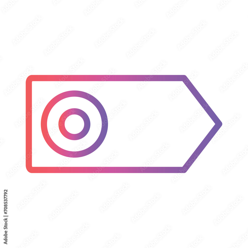 Infographic Arrow Pointer Gradient Outline Icon Infographic Arrow Pointer Gradient Outline Icon