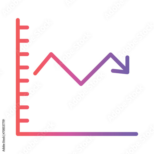 Data Finance Line Gradient Outline Icon