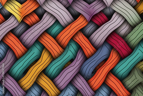 colorful wool fabric made by midjeorney