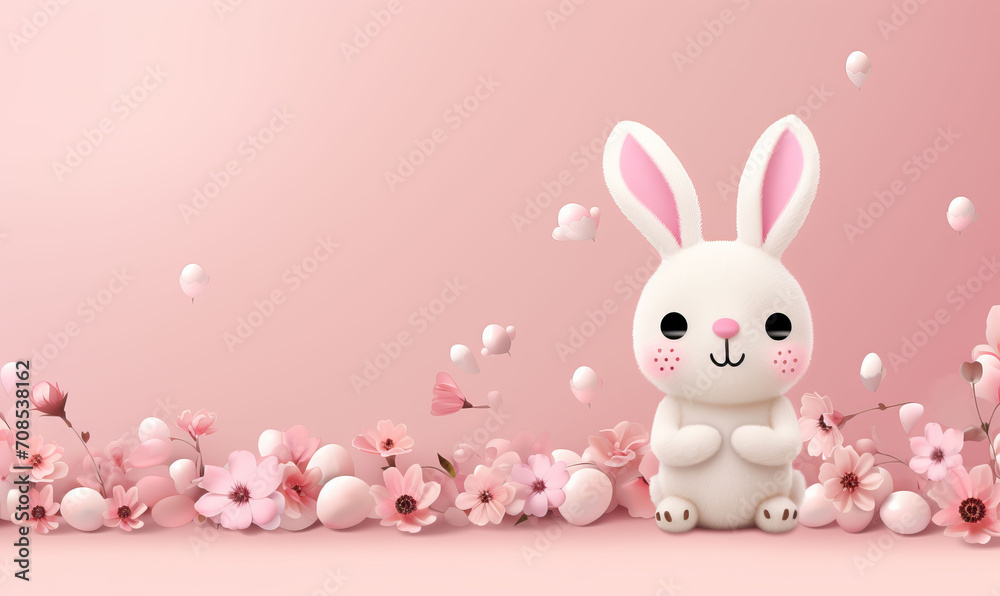 Easter greeting card with pink background. Easter greeting card with pink background.