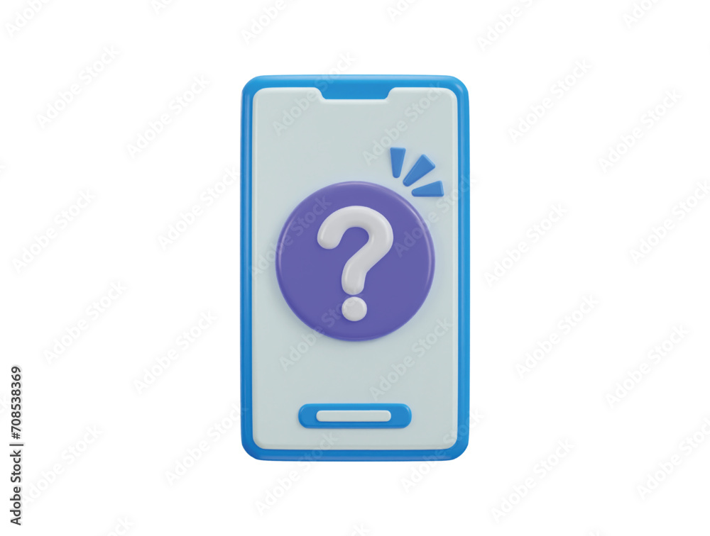 smart phone with question mark icon illustration smart phone with question mark icon illustration