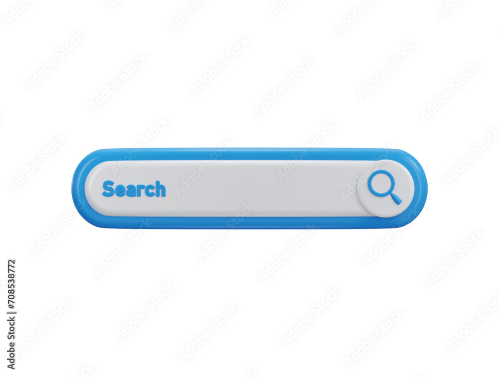 3d search bar icon design. web search concept 3d icon illustration 3d search bar icon design. web search concept 3d icon illustration