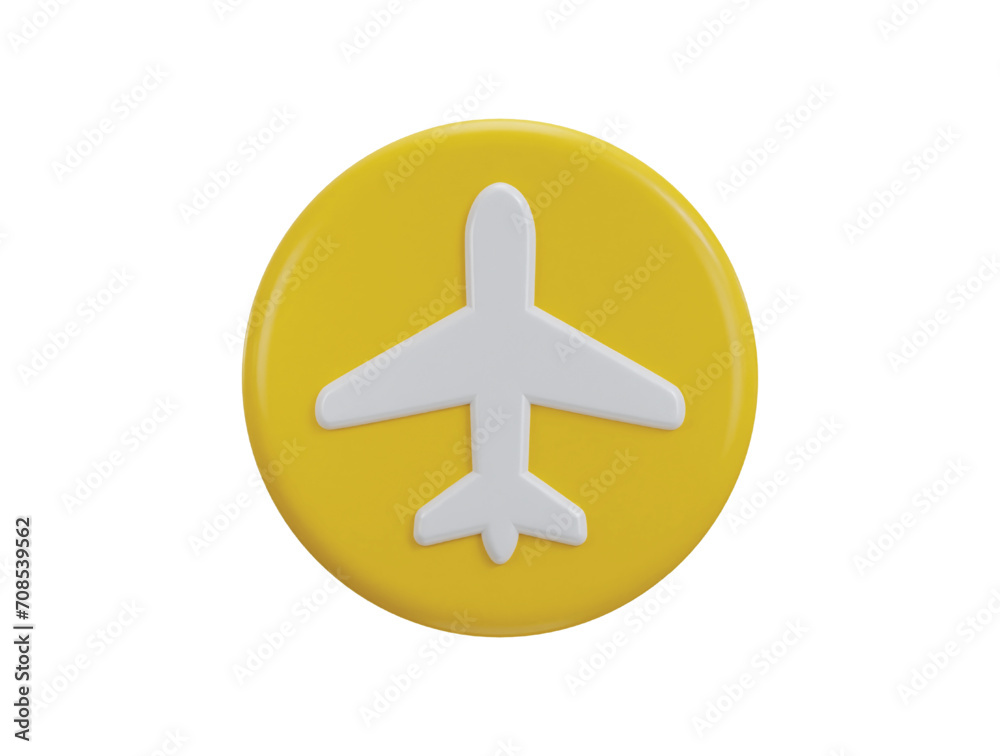 3d airplane icon for traveling 3d illustration 3d airplane icon for traveling 3d illustration