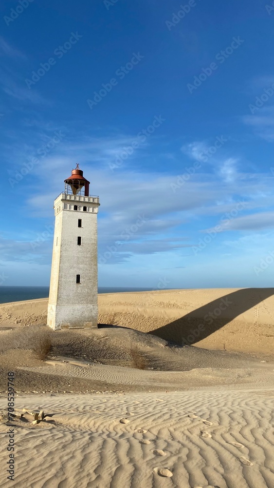 lighthouse on the danish beach