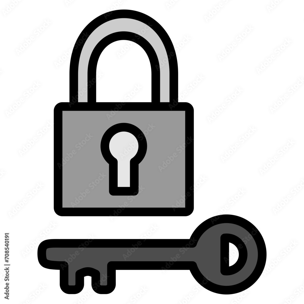 Key Lock Icon Element For Design Key Lock Icon Element For Design