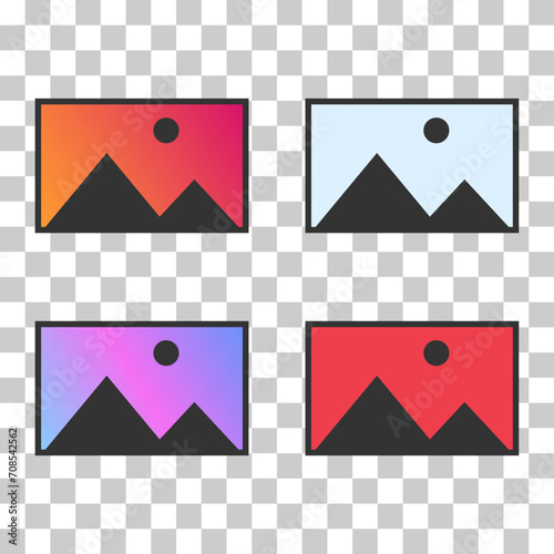 Set of No image vector symbol, missing available icon. No gallery for this moment placeholder