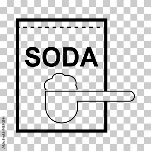 Baking soda ingredient icon, cook food design symbol, bakery product vector illustration