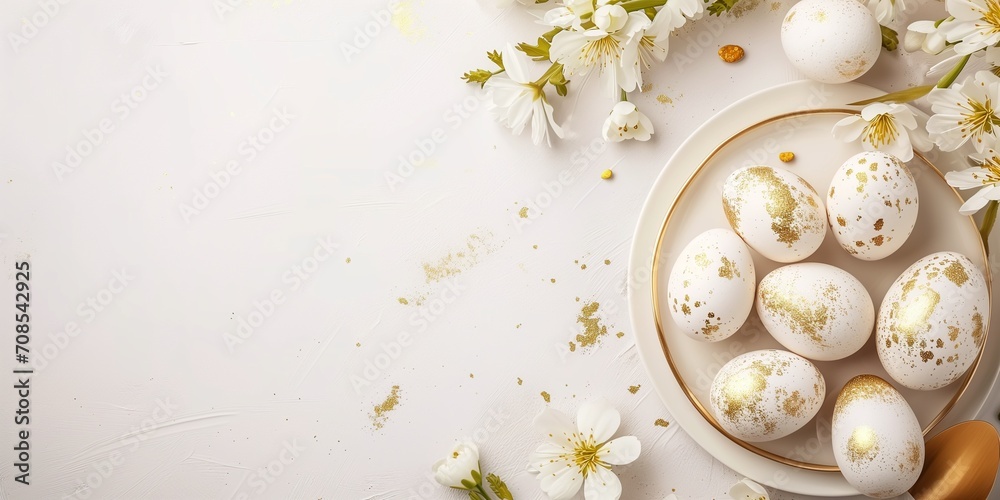 Easter eggs and spring flowers Easter eggs and spring flowers
