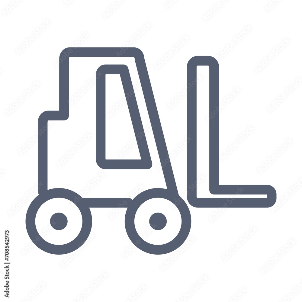 Forklift flat icon. Single high quality symbol for web design or mobile app. Forklift signs for design logo, visit card,pictogram illustration. Forklift flat icon. Single high quality symbol for web design or mobile app. Forklift signs for design logo, visit card,pictogram illustration.