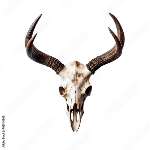 bull skull on a transparent background, PNG is easy to use.