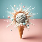 ice cream background, pastel colors
