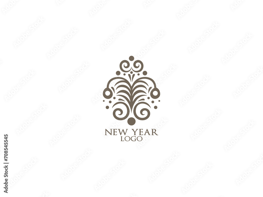 premium new year logo vector, vector and illustration,