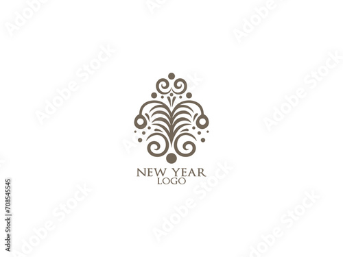 premium new year logo vector  vector and illustration 