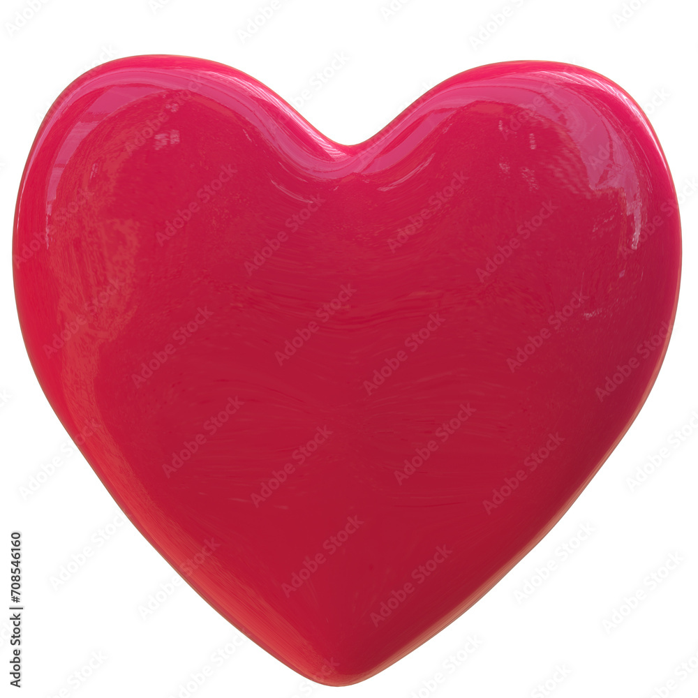 red heart isolated on white