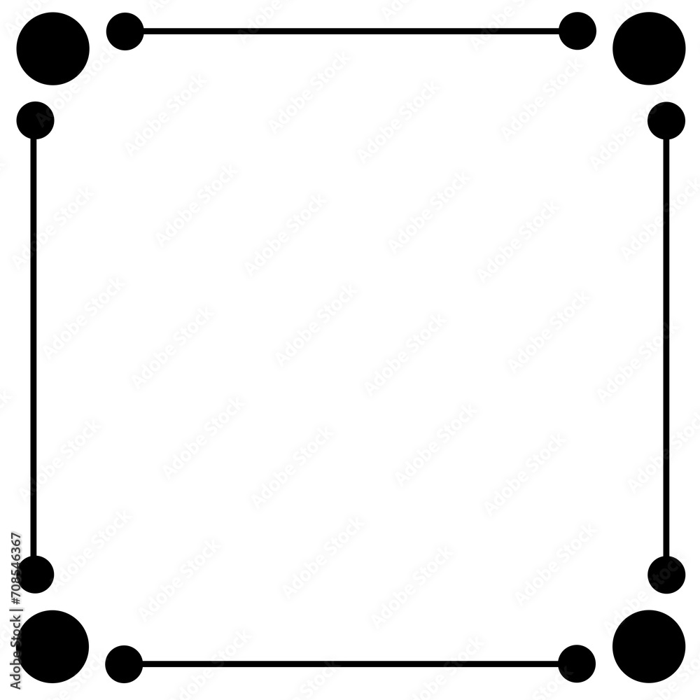 black frame and circle element
