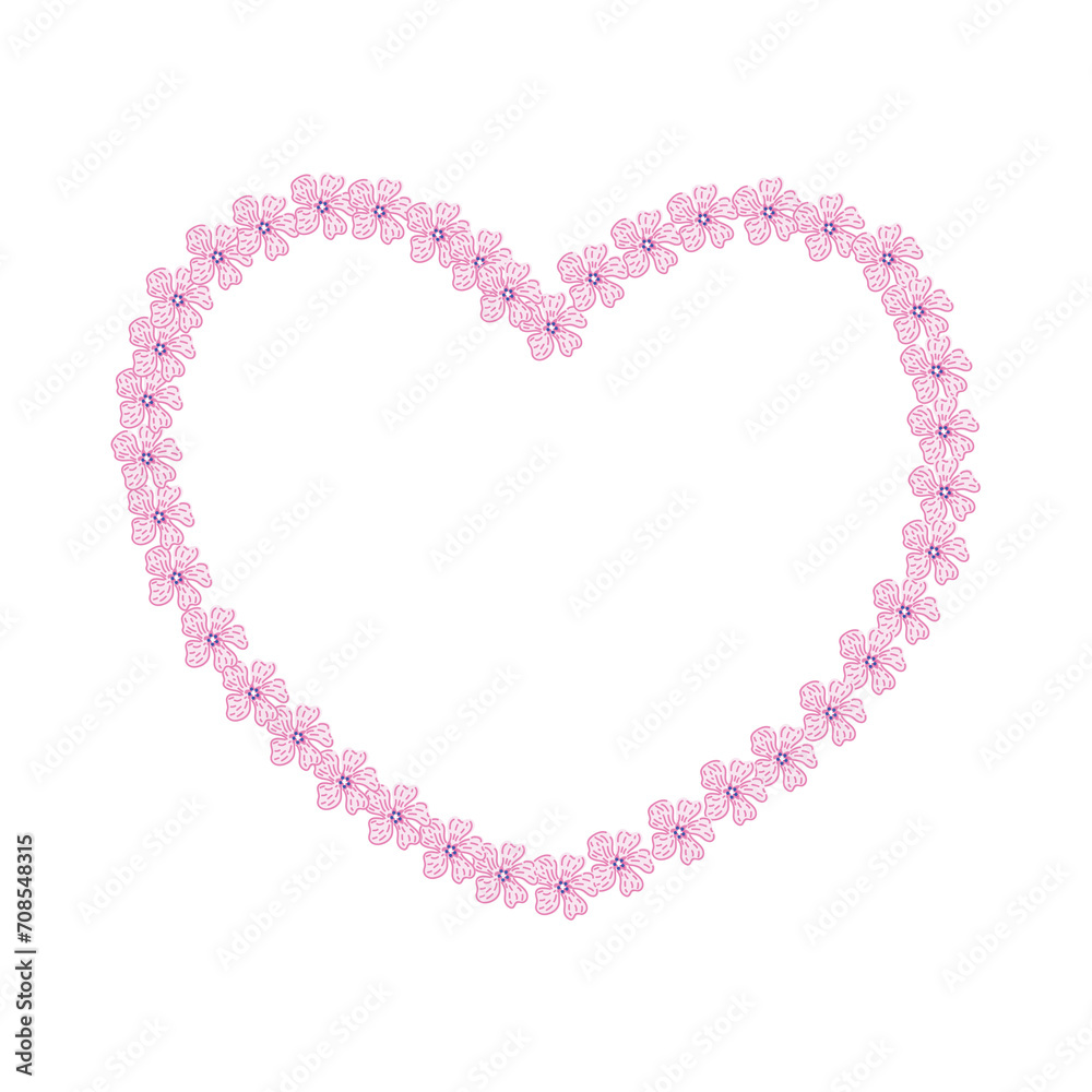 flower frame Heart Shape flower frame Heart Shape