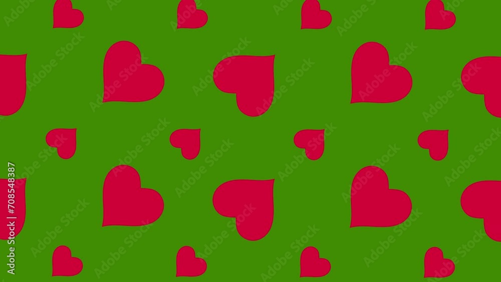 Vidéo Stock Heart Patterns in a Seamless Motion Loop - Dynamic and ...