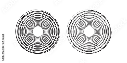 Spiral with gray colors lines as dynamic abstract vector background or logo or icon. Yin and Yang symbol. spiral line 