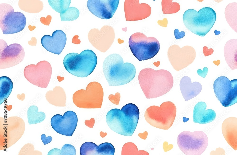 Hand drawn hearts and love signs romantic seamless pattern. Isolated drawn multi-colored repeating patterns on a white background. Cute doodle heart style seamless pattern on white background Hand drawn hearts and love signs romantic seamless pattern. Isolated drawn multi-colored repeating patterns on a white background. Cute doodle heart style seamless pattern on white background
