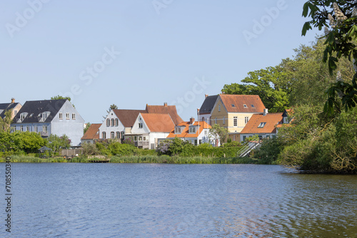 Hiking around Gråsten castle lake - Gråsten in the Jutland region of southern Denmark. It is best known for being the summer residence of the Danish Royal Family. Denmark photo