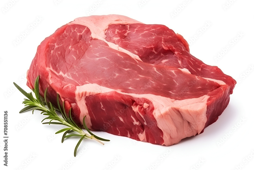 Fresh Raw Beef Steak with Rosemary, High-Quality Protein Source for Culinary Use
