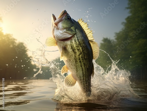 Fishing trophy - big freshwater perch, Angling Achievement - Large Freshwater Bass