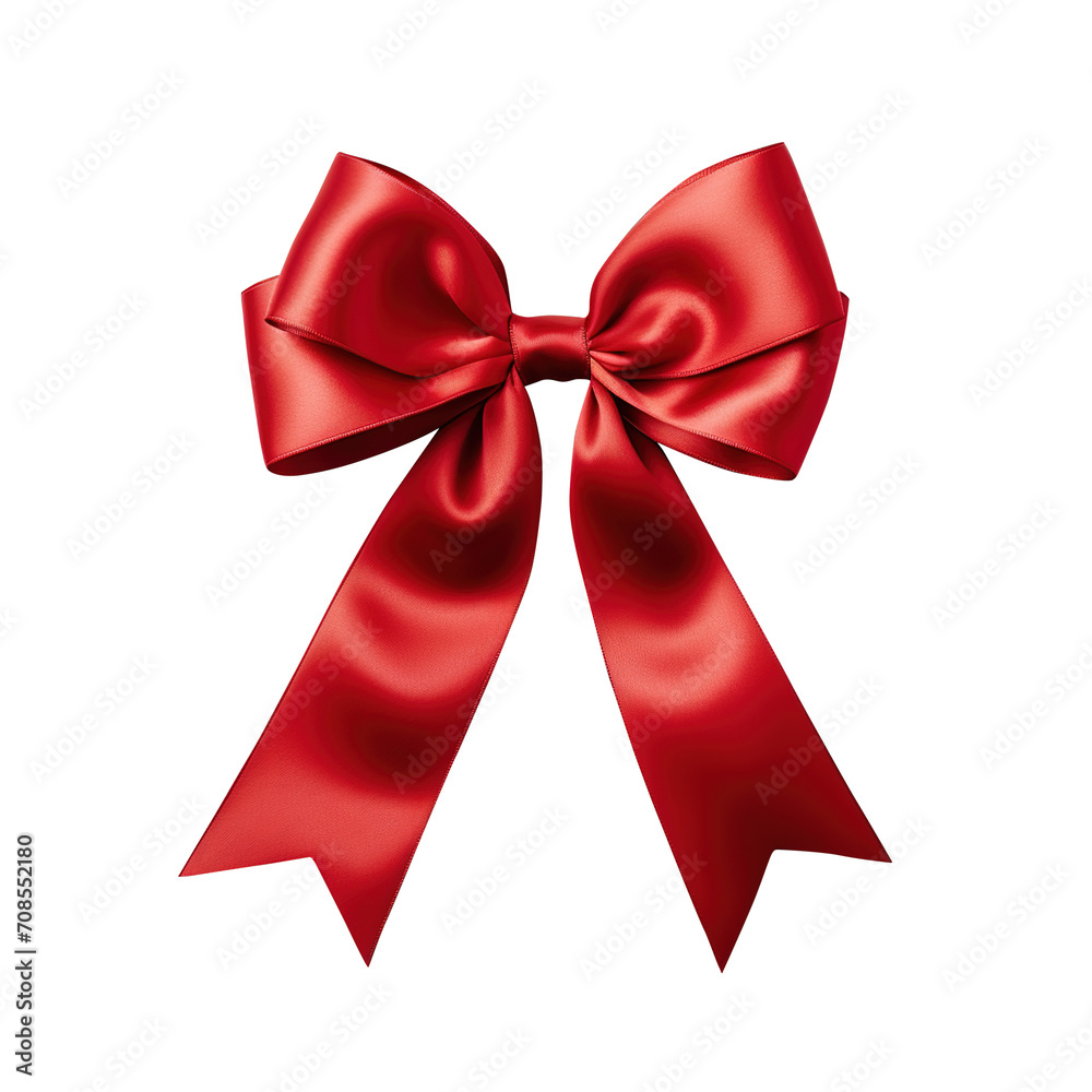 red ribbon bow isolated on transparent background, clipping path, png, red ribbon bow isolated on transparent background, clipping path, png,
