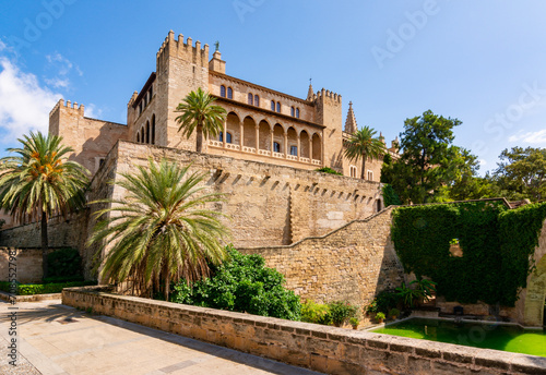 Royal palace of La Almudaina in Palma de Mallorca, Balearic islands, Spain photo