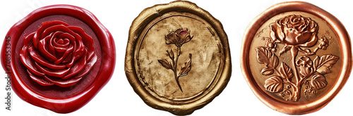 Wax seal with flower transparent background PNG clipart