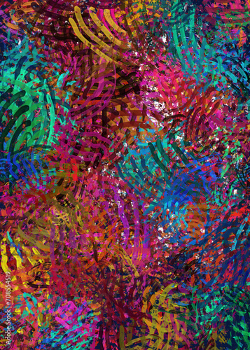 Abstract brush strokes, colorful grunge background © Irmak Akçadoğan