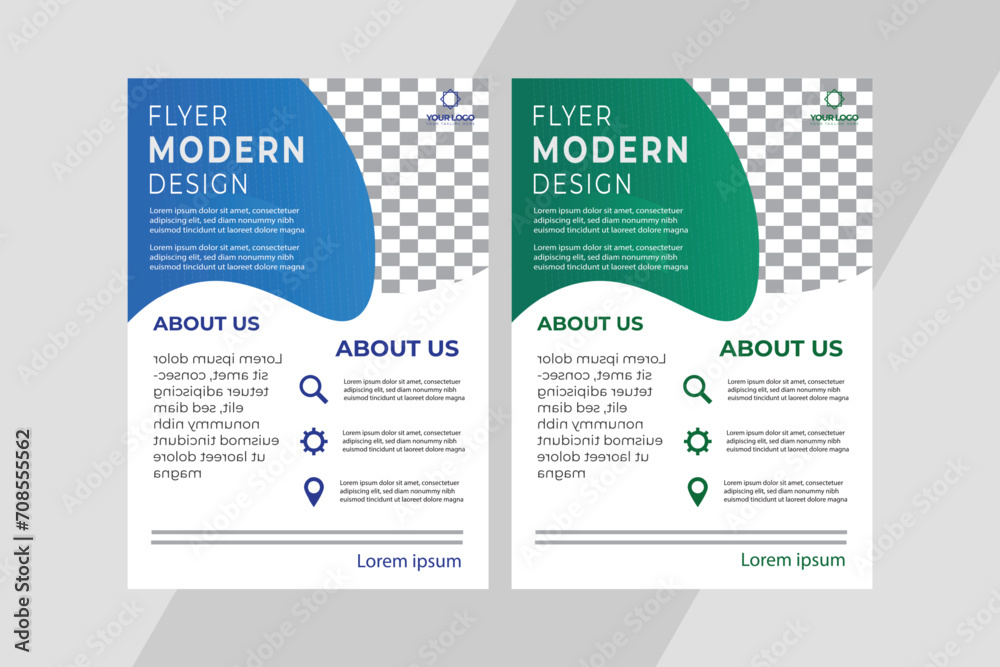 Business marketing flyer or corporate flyer template design with background.