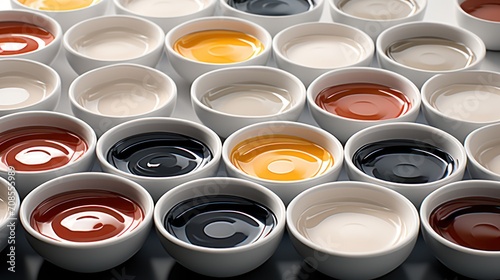 Espressos and coffee in different colours.UHD wallpaper photo