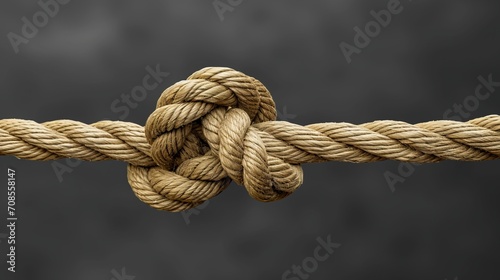 Close Up of Rope on Black Background, Detailed Examination of a Ropes Texture and Appearance