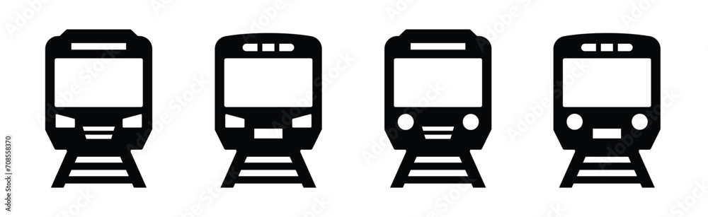 Train set icon, vector illustration