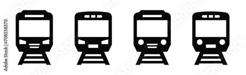 Train set icon, vector illustration
