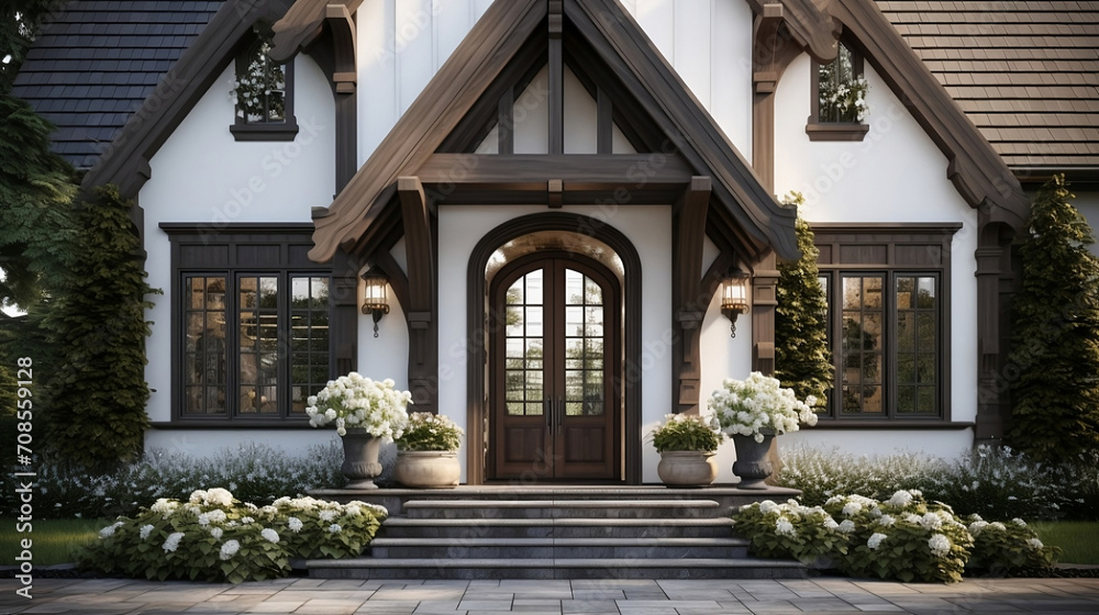 Entrance to a luxurious house. Entrance to a luxurious house.