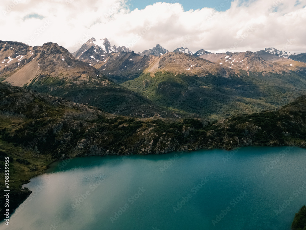 laguna del Caminante, a lagoon in Ushuaia, Tierra del Fuego island, Patagonia Argentina, South America