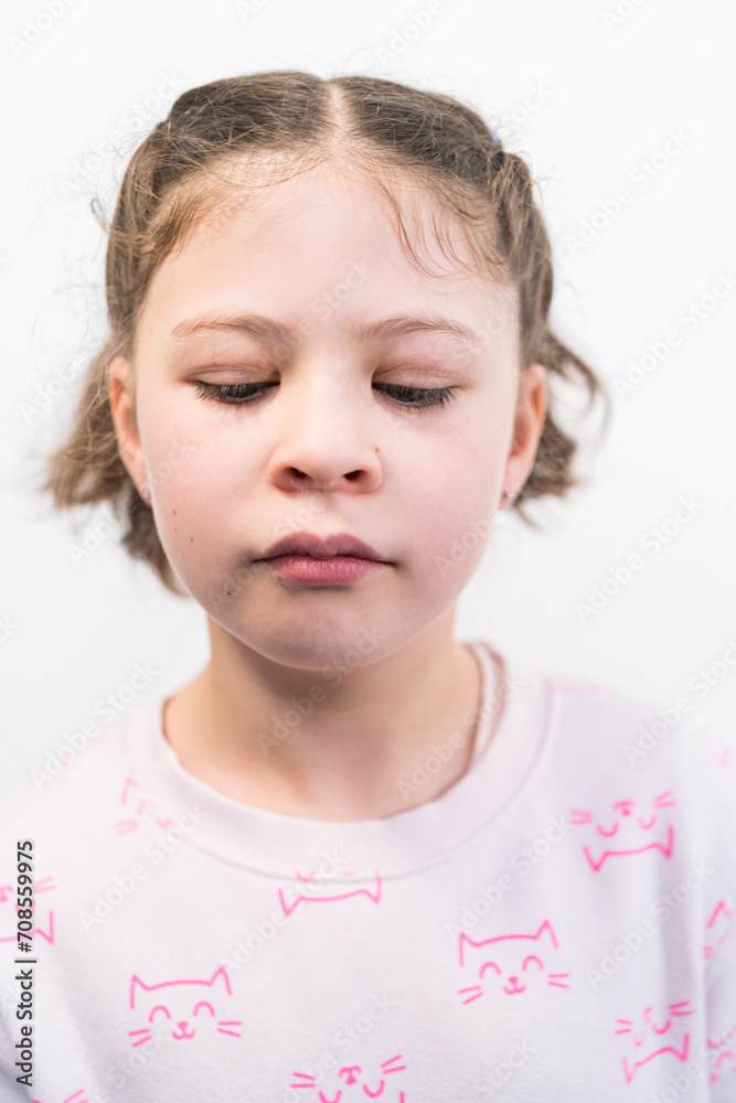 Little girl with rainbow braces Little girl with rainbow braces