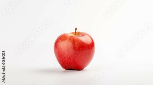 A red apple on white background