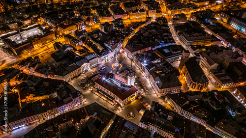 defaultNight view of the city, Olomouc, Czech Republic