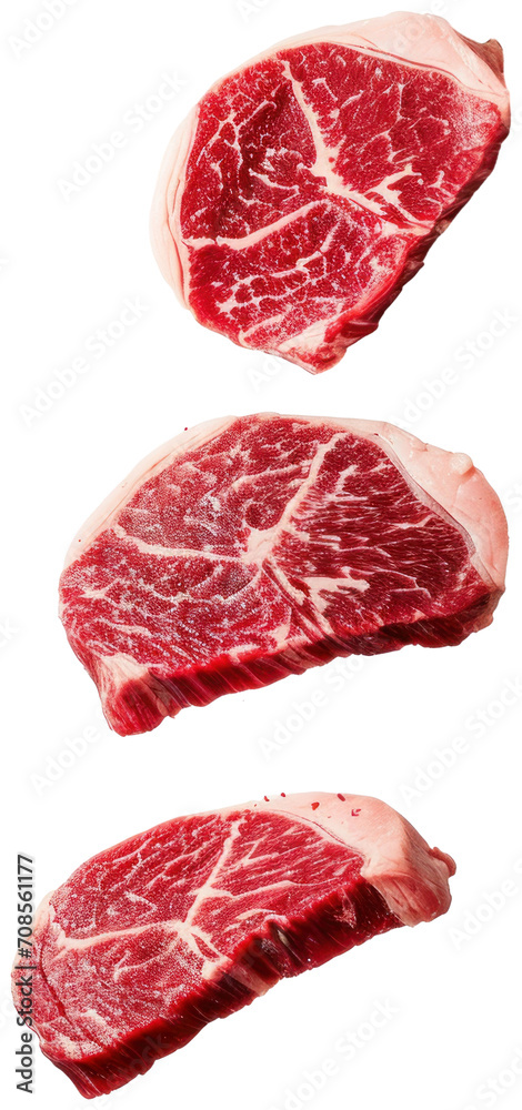 slices of Wagyu meat levitation illustration PNG element cut out transparent isolated on white background ,PNG file ,artwork graphic design. slices of Wagyu meat levitation illustration PNG element cut out transparent isolated on white background ,PNG file ,artwork graphic design.