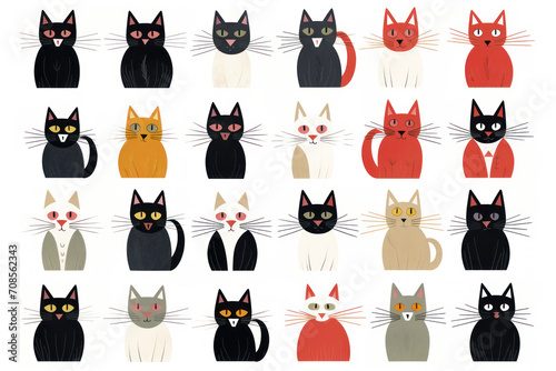 set of cats icons
