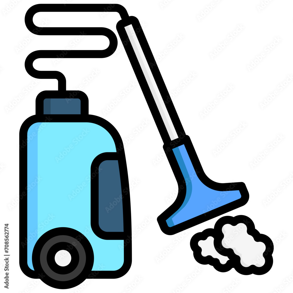 Vacuum lineal multi color icon, relate to housekeeping. use for UI or UX kit, web and app development. Vacuum lineal multi color icon, relate to housekeeping. use for UI or UX kit, web and app development.