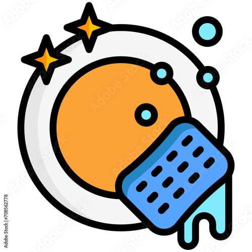 Sponge lineal multi color icon, relate to housekeeping. use for UI or UX kit, web and app development.